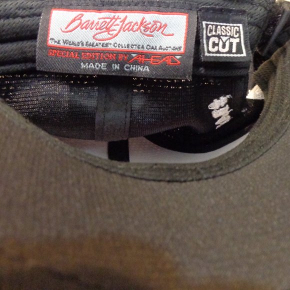 Barret Jackson custom classics hat black embroidered classic cut - Picture 6 of 7